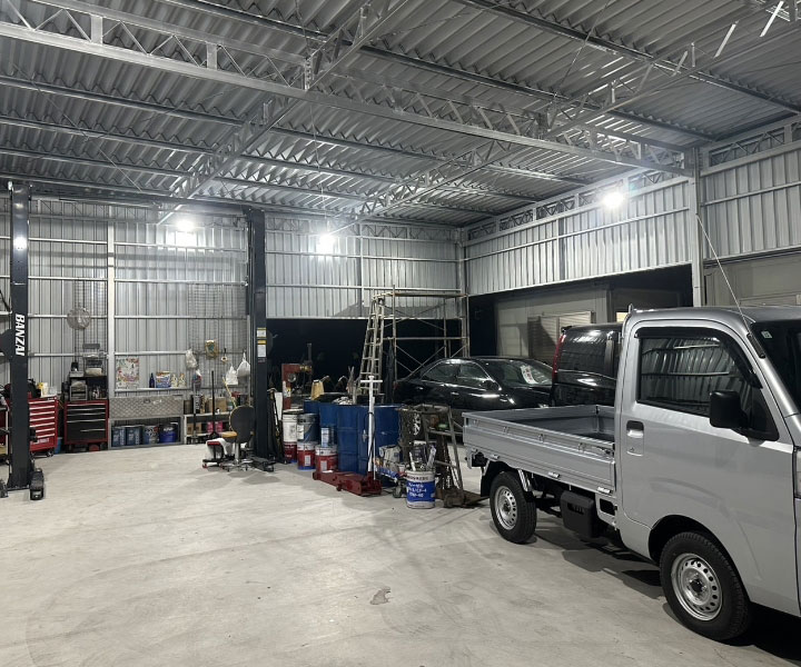 認証工場完備のガレージムゲン